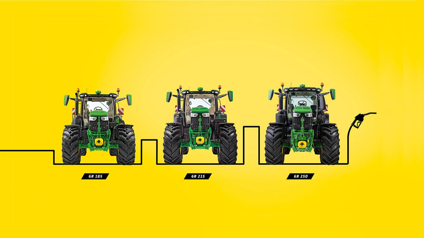 Traktori serije 6r, veliki, žuti