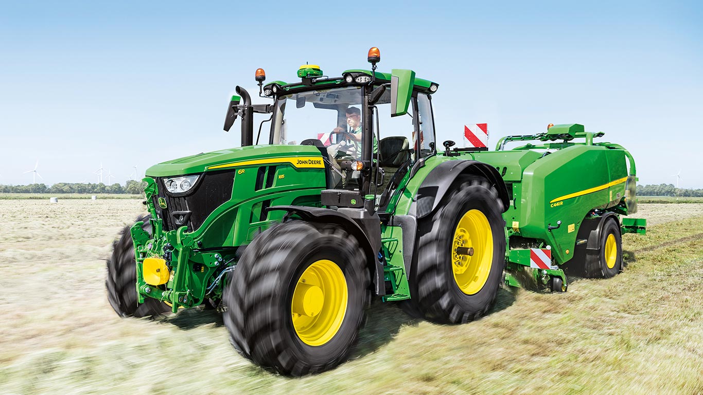 Traktor 6r185 preša za bale c441r slika velika